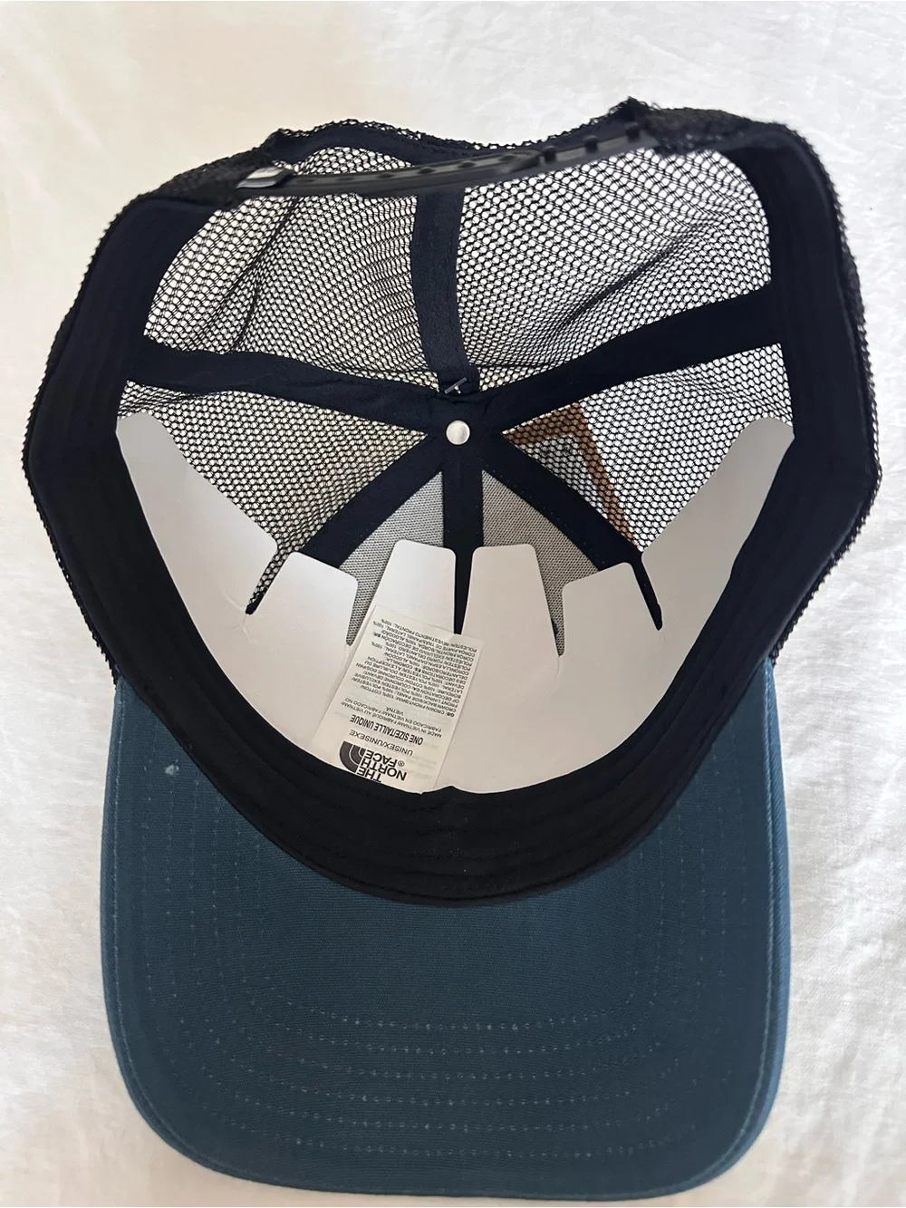 NWT! The North Face Men's Mesh-Back Trucker Cap in Slate Blue and Black